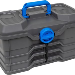 Flambeau Outdoors 6383AMG 3-Tray Classic Tray Tackle Box, Portable Tackle Organizer, Frost Green/Black