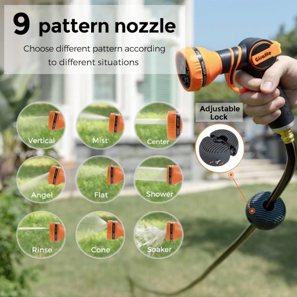 Giraffe Tools AW30 1/2MB Retractable Garden Hose Reel 1/2" x 100 ft PRO Metal Bracket, Heavy Duty, Any Length Lock Hose Reel, 100 ft, Dark Grey - Image 5