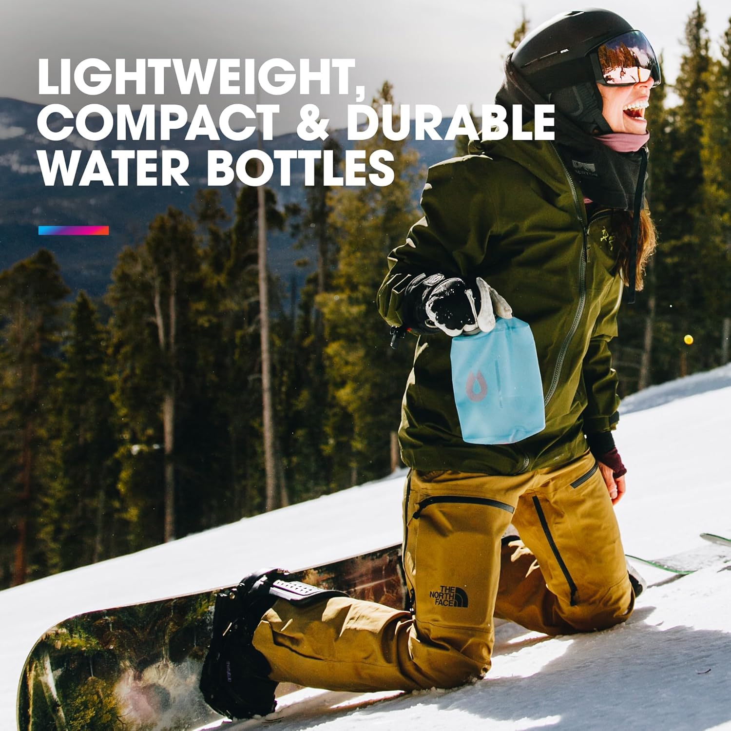 HydraPak Stow - Collapsible Backpacking Water Bottle (350ml, 500ml, 1L) - BPA Free, Ultra Light, Spill-Proof Twist Cap - Image 2