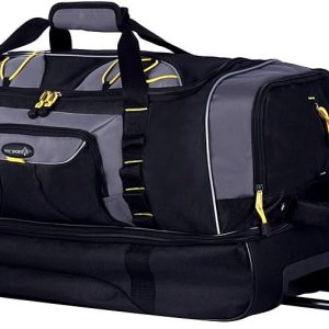 TPRC Sierra Madre II Upright Rolling Duffel Bag, Black/Gray, 30-Inch